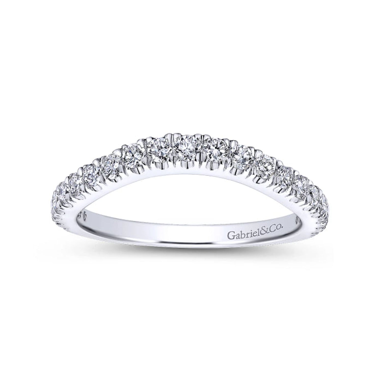 Gabriel & Co. "Bleecker" Curved Diamond Wedding Band