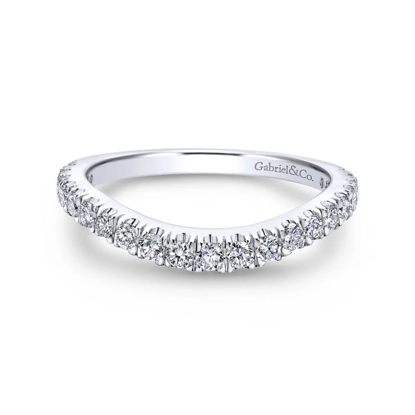 Gabriel & Co. "Bleecker" Curved Diamond Wedding Band