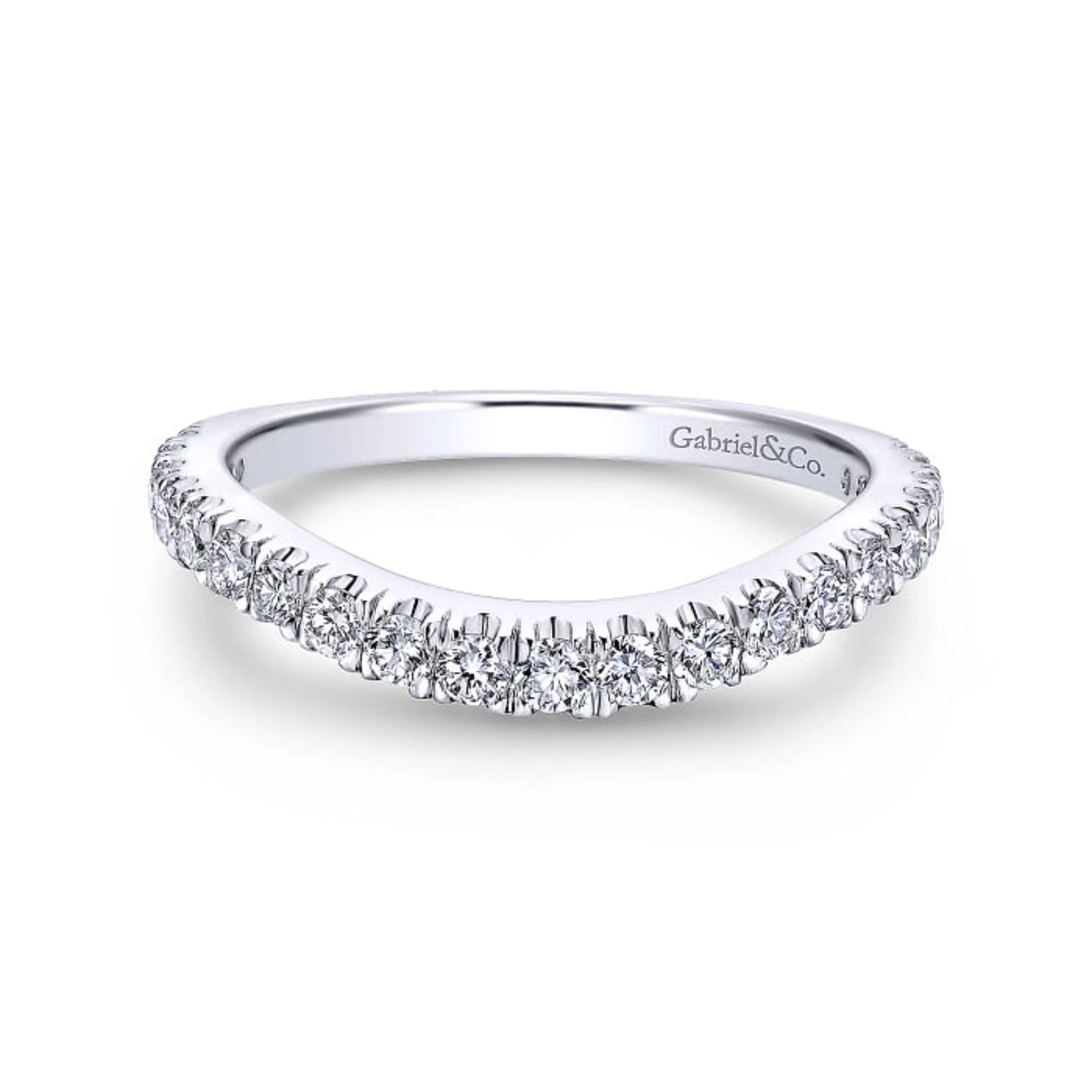 Gabriel & Co. "Bleecker" Curved Diamond Wedding Band