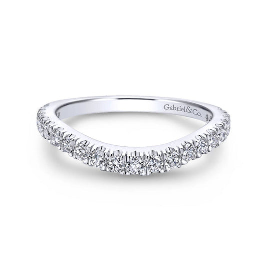 Gabriel & Co. "Bleecker" Curved Diamond Wedding Band
