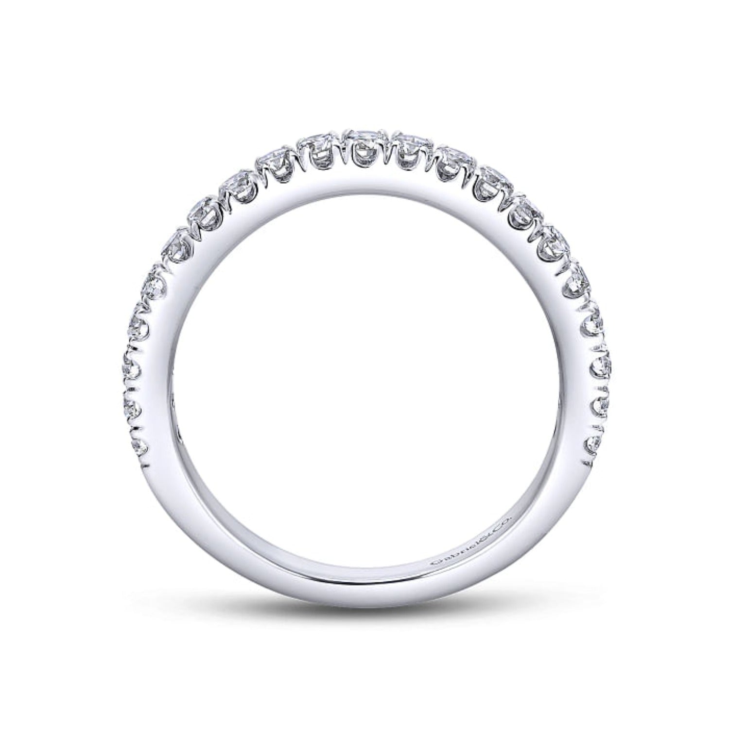 Gabriel & Co. "Bleecker" Curved Diamond Wedding Band