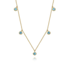 Load image into Gallery viewer, Gabriel &amp; Co. Blue Topaz Station Necklace
