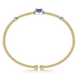 Load image into Gallery viewer, Gabriel &amp; Co. Bujukan Bead Cuff Diamond Halo Sapphire Bracelet

