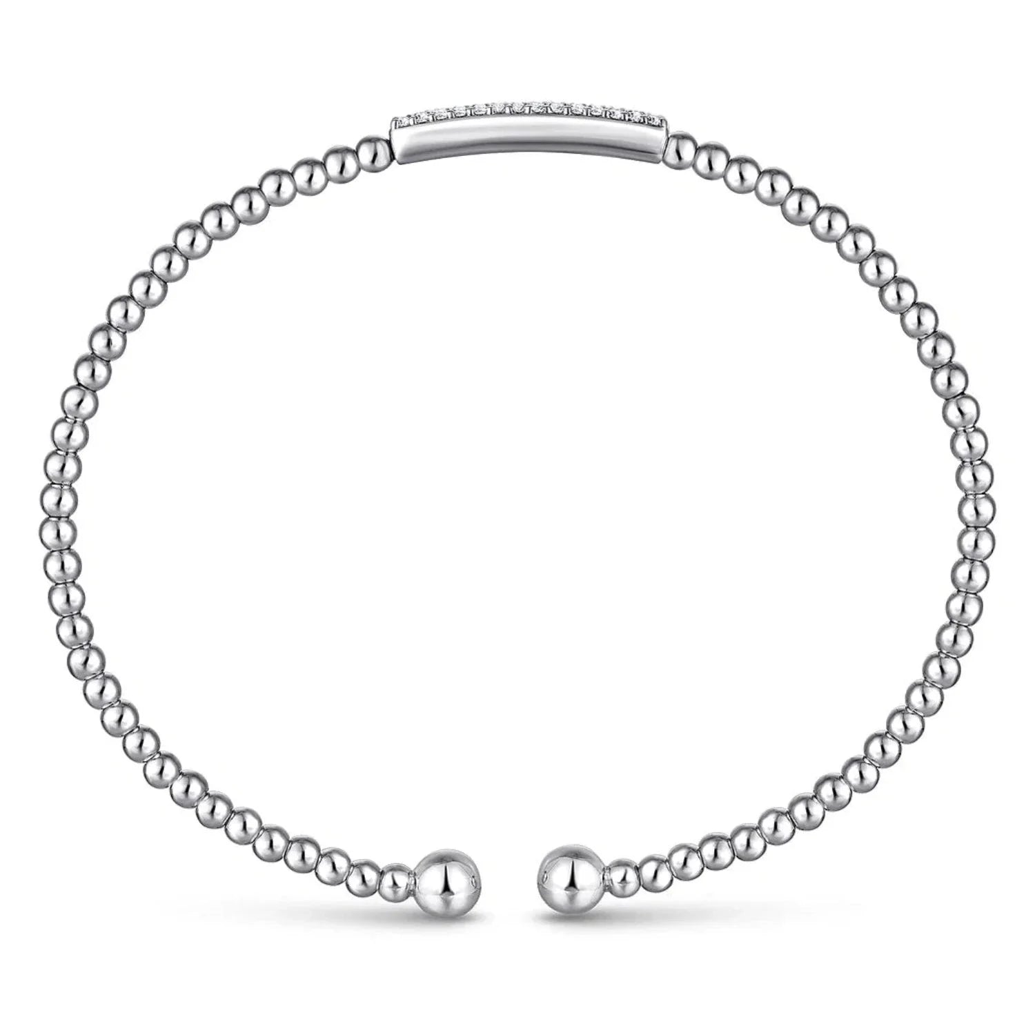 Gabriel & Co. Bujukan Mini Diamond Bar Bead Cuff Bracelet