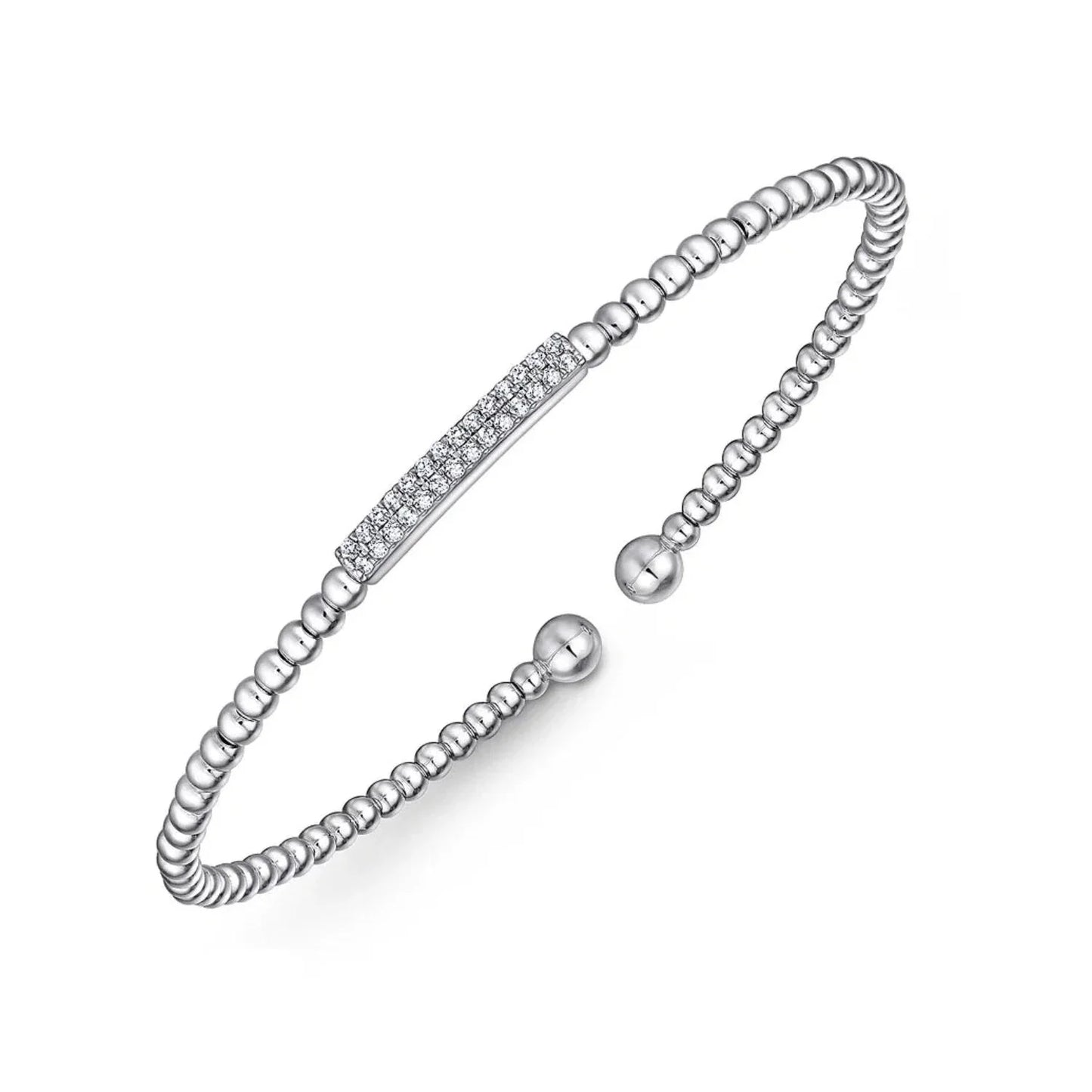 Gabriel & Co. Bujukan Mini Diamond Bar Bead Cuff Bracelet