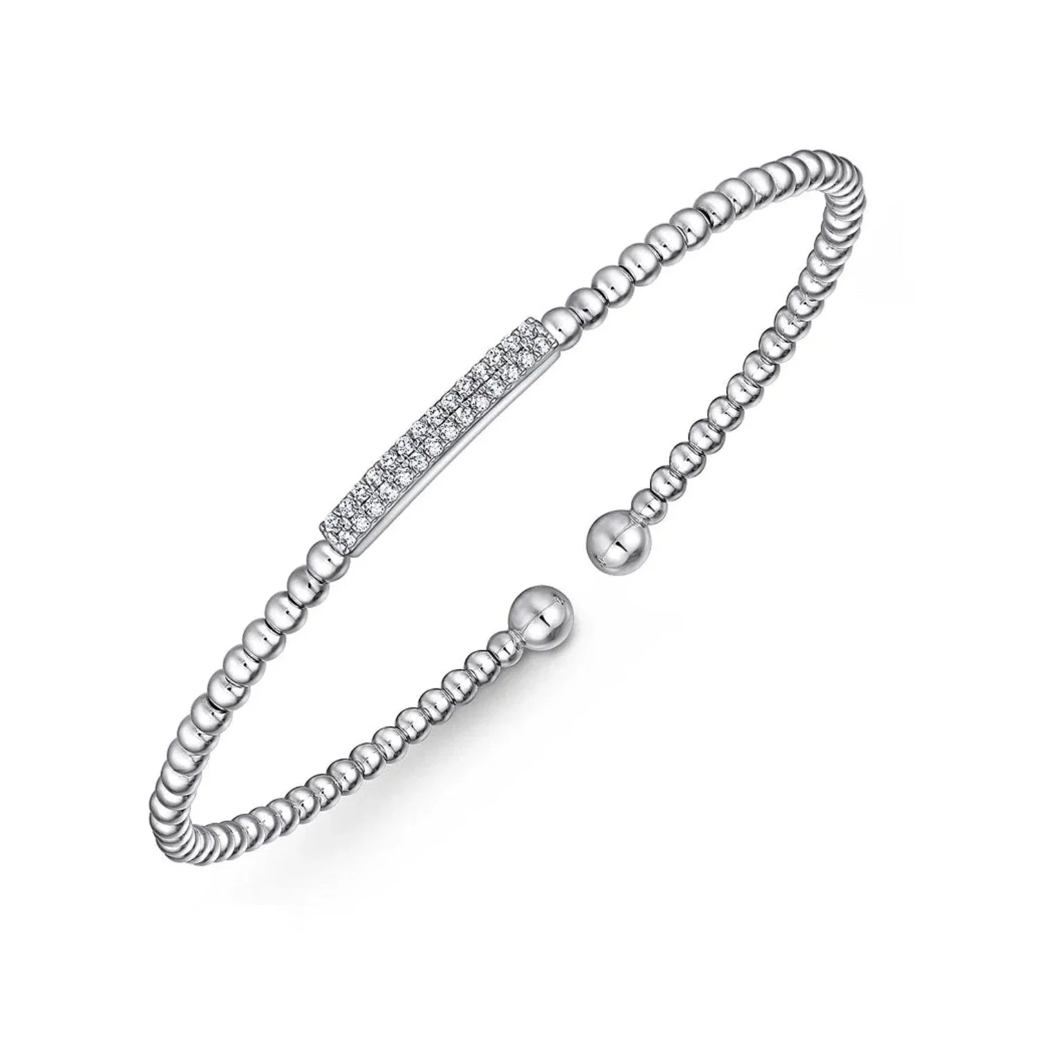 Gabriel & Co. Bujukan Mini Diamond Bar Bead Cuff Bracelet