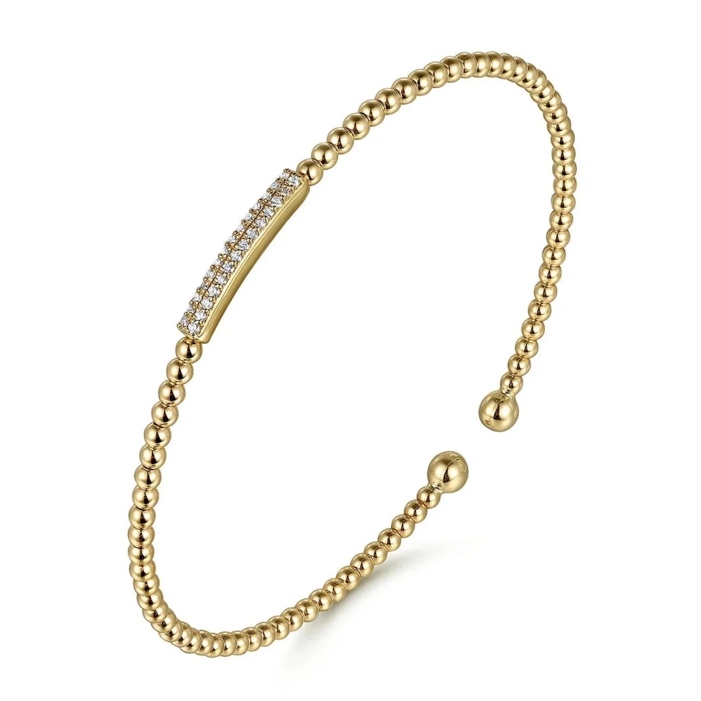 Gabriel & Co. Bujukan Mini Diamond Bar Bead Cuff Bracelet
