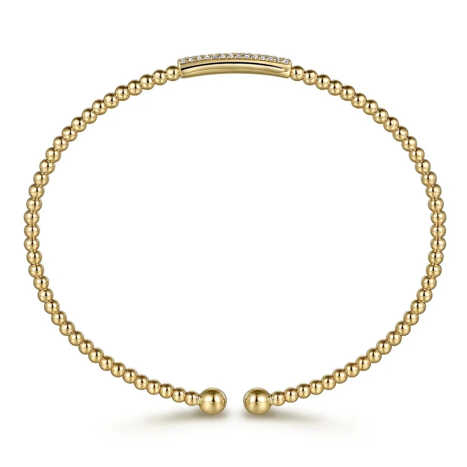 Gabriel & Co. Bujukan Mini Diamond Bar Bead Cuff Bracelet