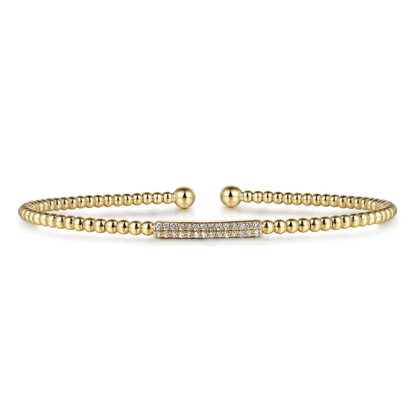 Gabriel & Co. Bujukan Mini Diamond Bar Bead Cuff Bracelet