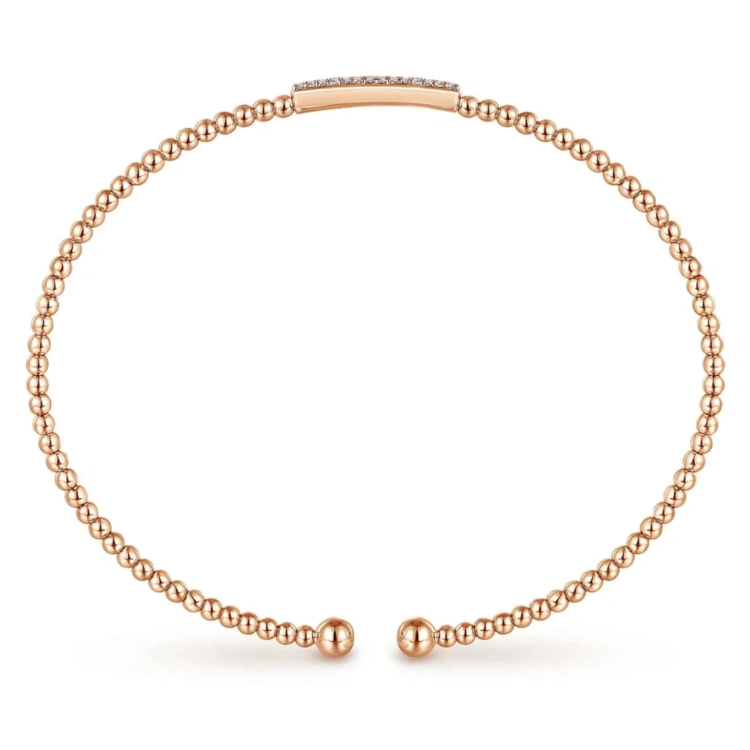 Gabriel & Co. Bujukan Mini Diamond Bar Bead Cuff Bracelet