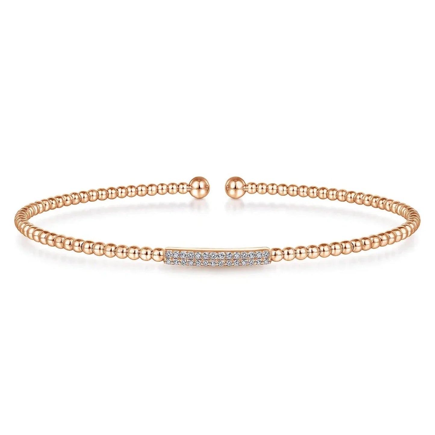 Gabriel & Co. Bujukan Mini Diamond Bar Bead Cuff Bracelet