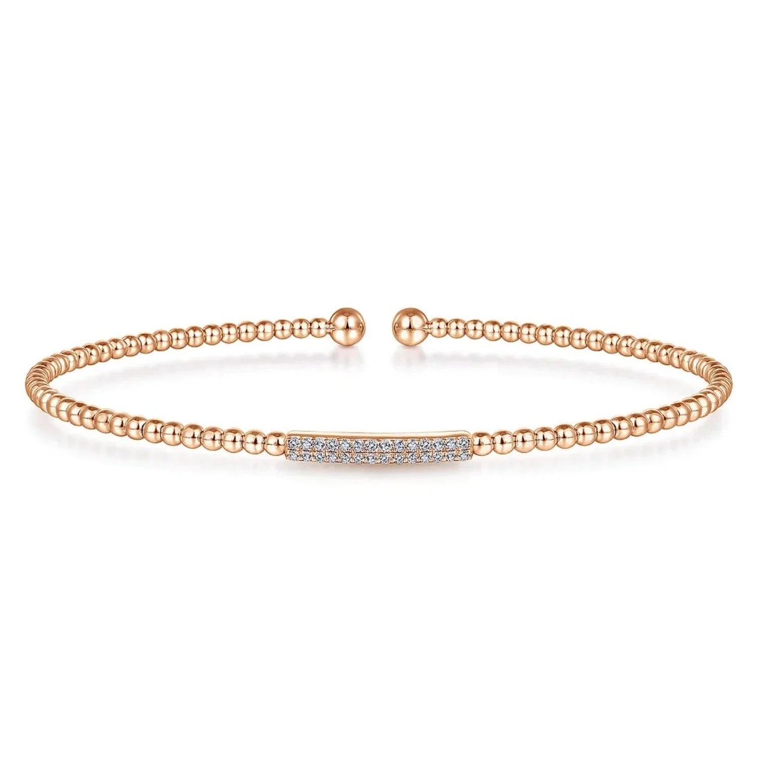 Gabriel & Co. Bujukan Mini Diamond Bar Bead Cuff Bracelet