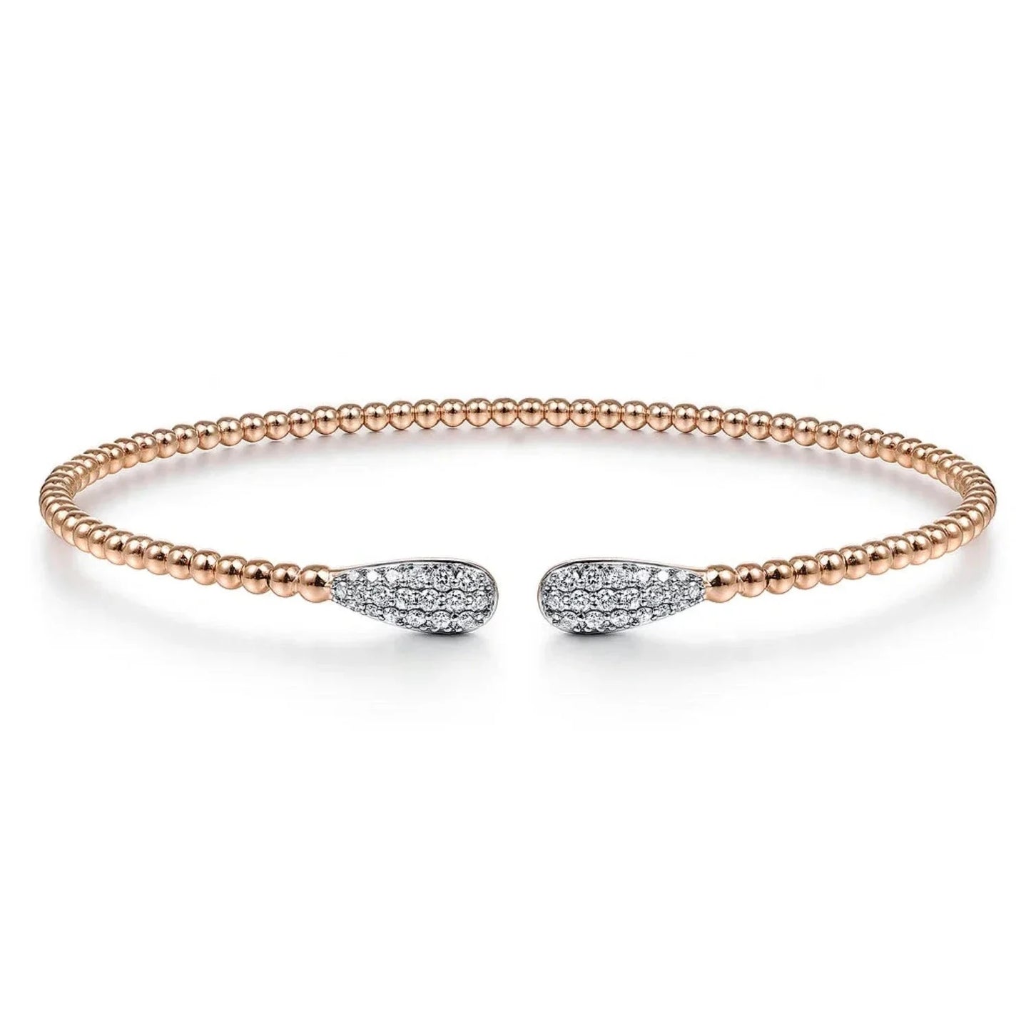 Gabriel & Co. Bujukan Pear Shaped Pave Diamond Bangle