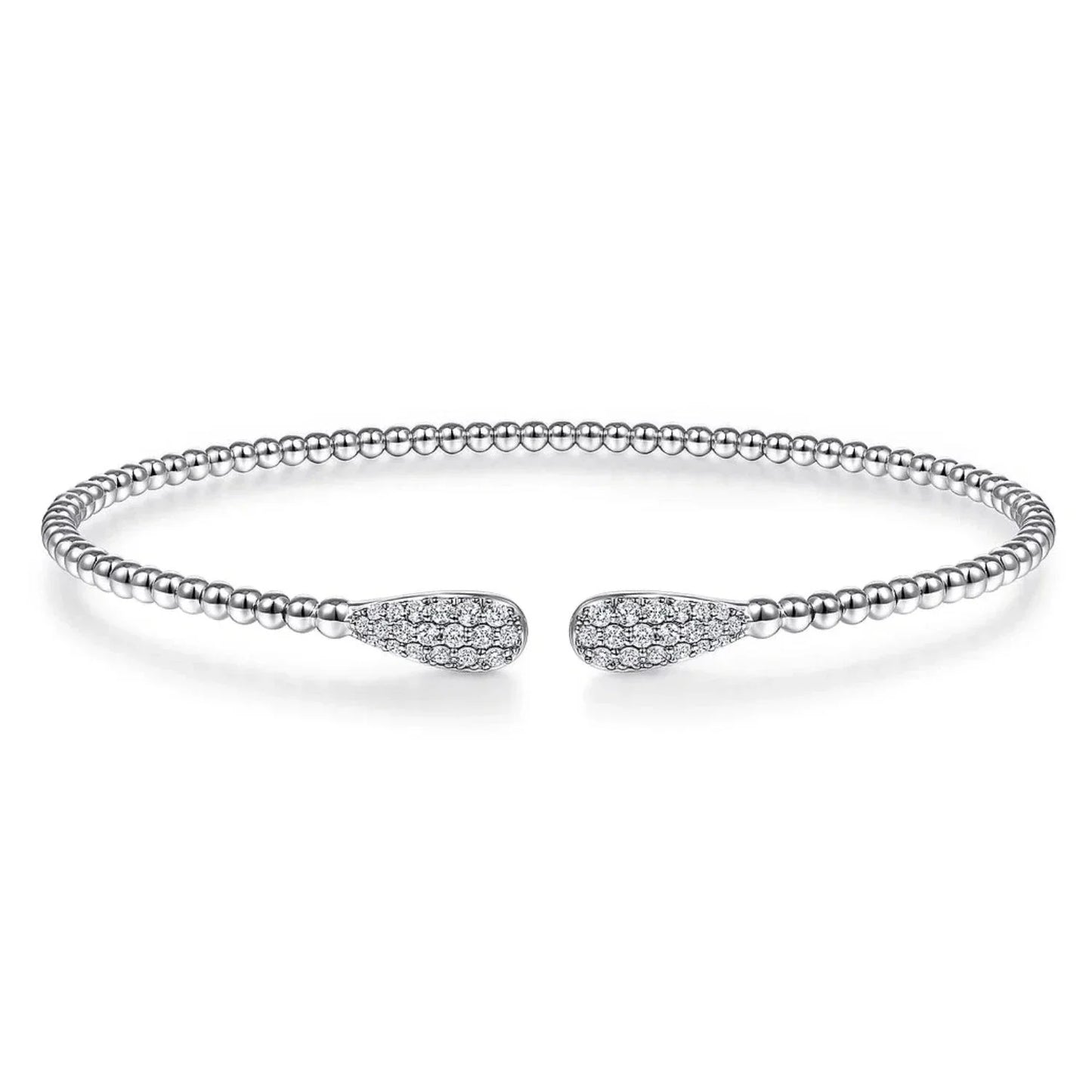 Gabriel & Co. Bujukan Pear Shaped Pave Diamond Bangle