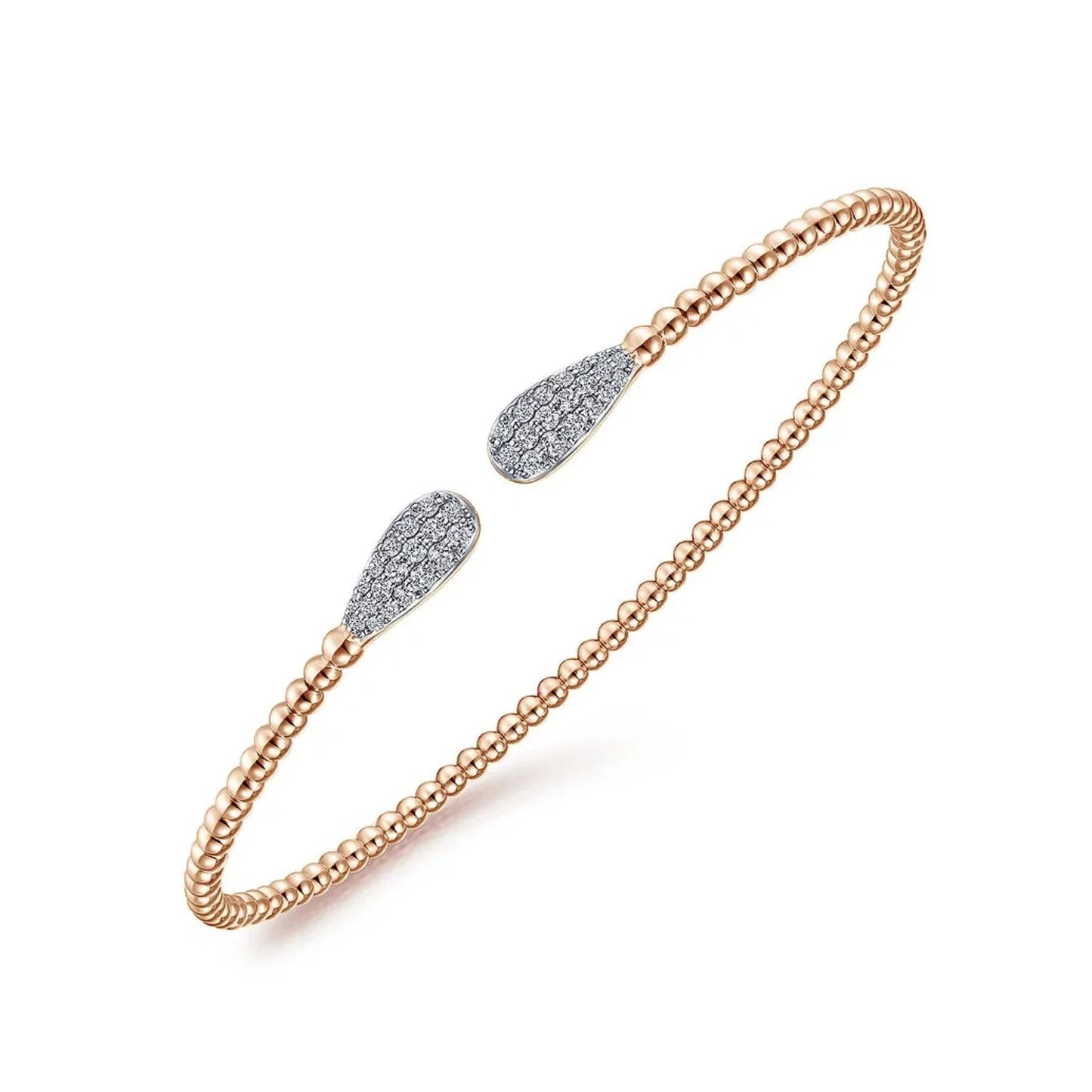 Gabriel & Co. Bujukan Pear Shaped Pave Diamond Bangle