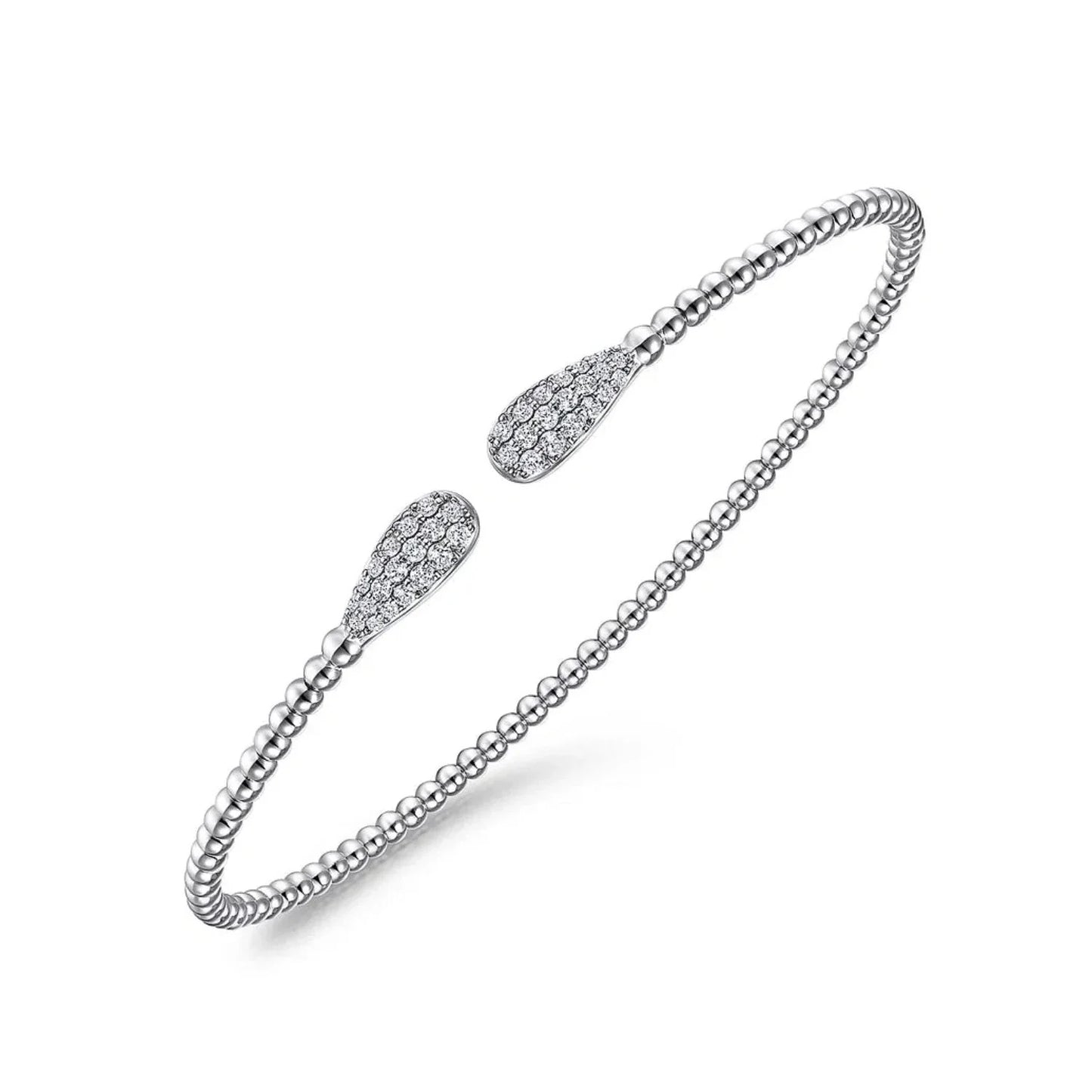 Gabriel & Co. Bujukan Pear Shaped Pave Diamond Bangle