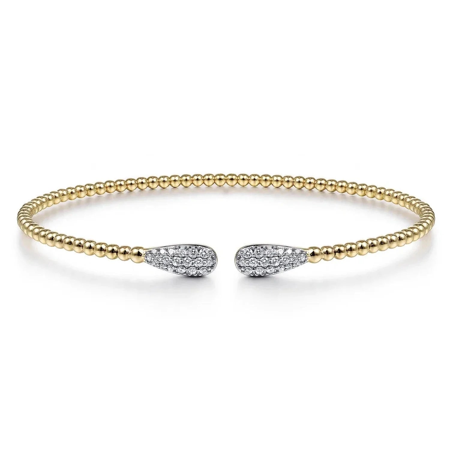 Gabriel & Co. Bujukan Pear Shaped Pave Diamond Bangle