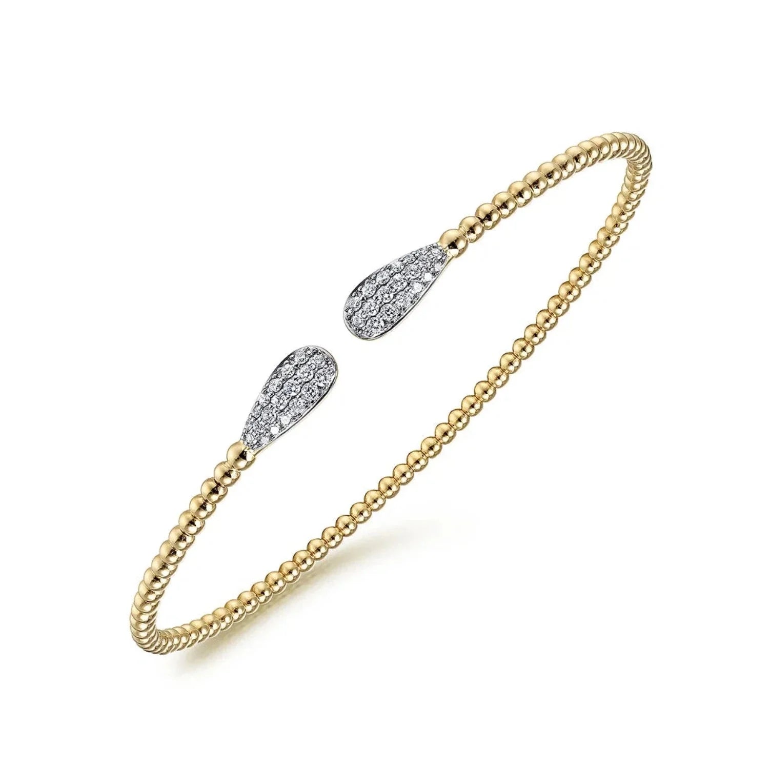 Gabriel & Co. Bujukan Pear Shaped Pave Diamond Bangle
