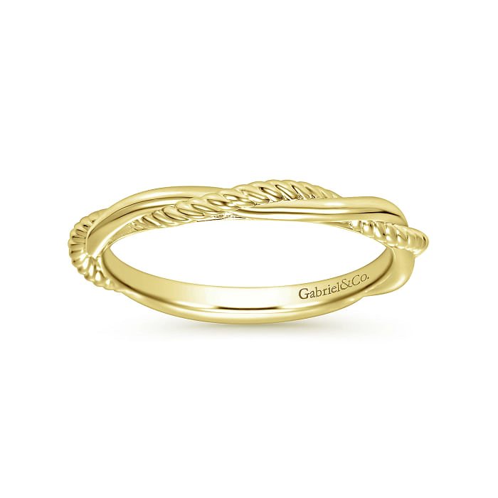 Gabriel & Co. "Catalina" Rope Texture Twist Wedding Ring