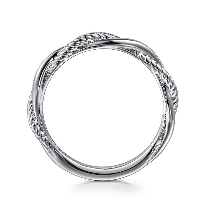 Gabriel & Co. "Catalina" Rope Texture Twist Wedding Ring