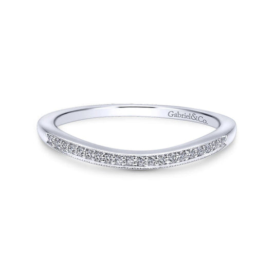 Gabriel & Co. "Celia" Curved Diamond Wedding Band