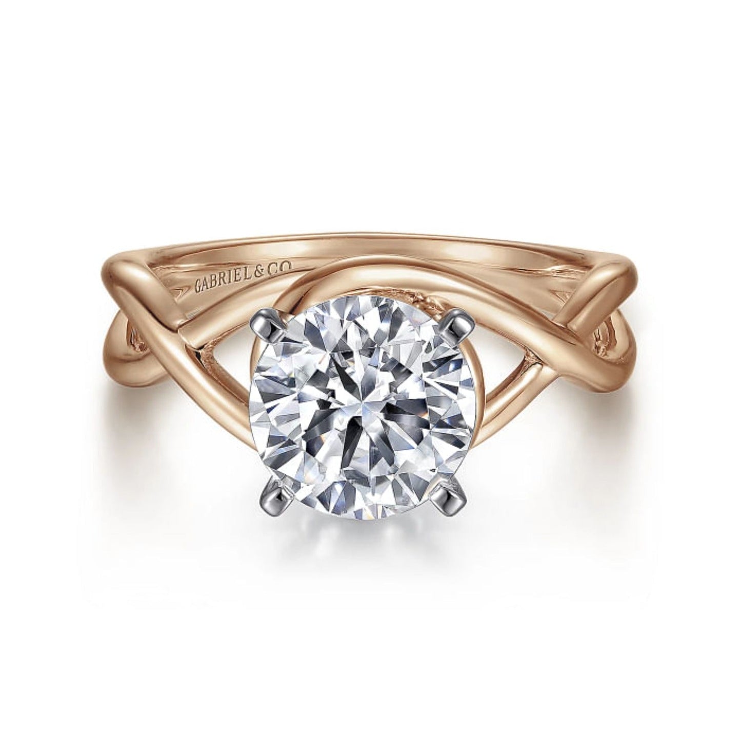 Gabriel & Co. "Celine" Bypass Twist Diamond Engagement Ring