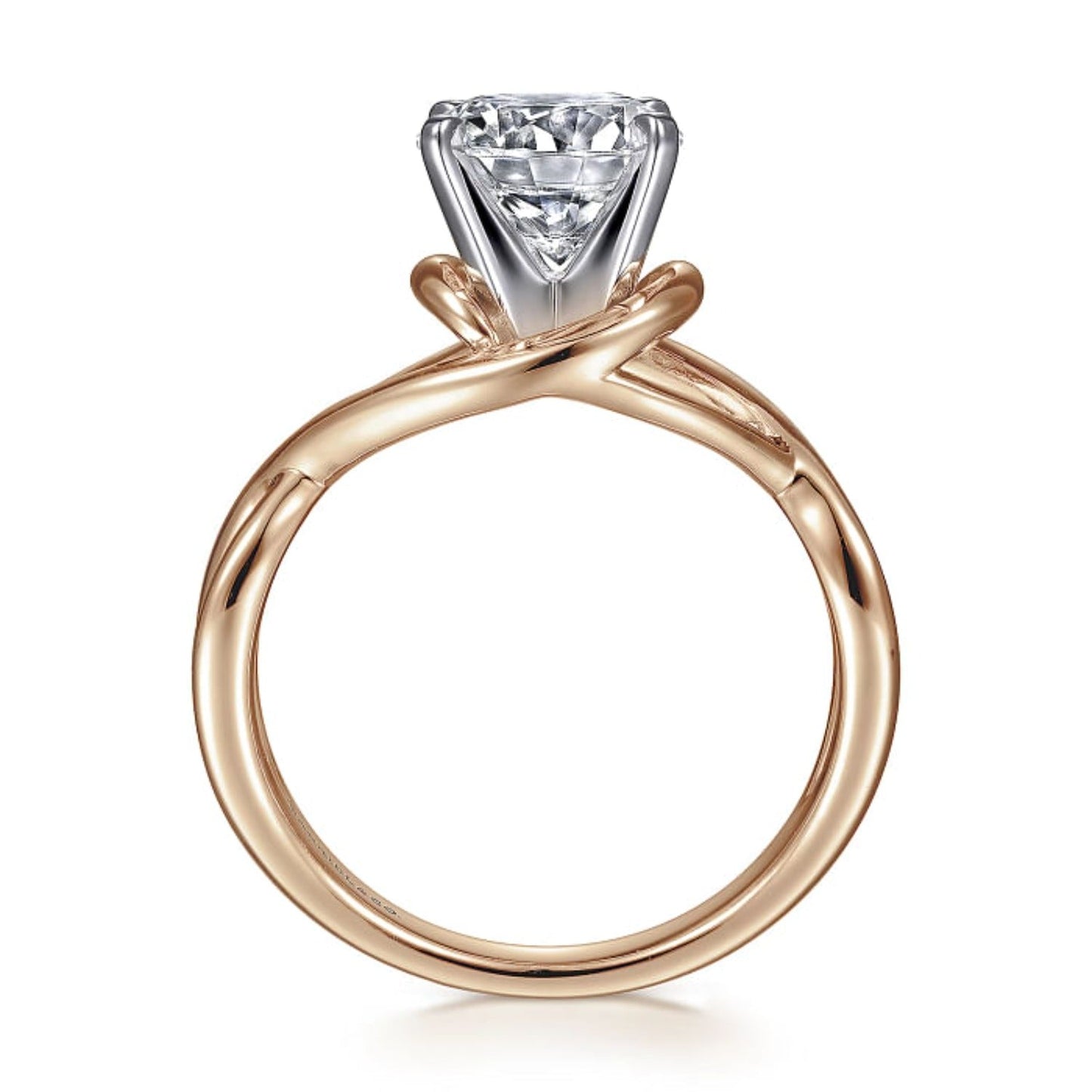 Gabriel & Co. "Celine" Bypass Twist Diamond Engagement Ring