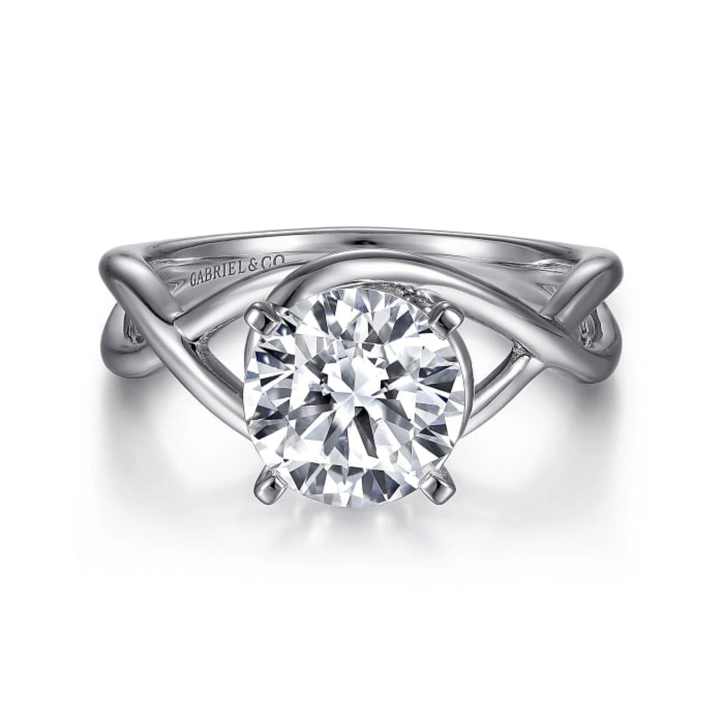 Gabriel & Co. "Celine" Bypass Twist Diamond Engagement Ring