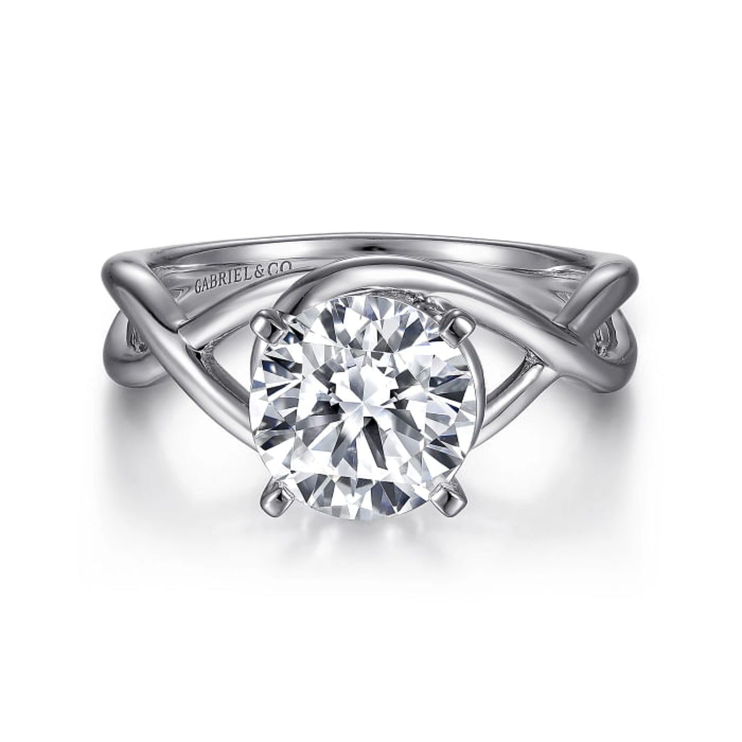 Gabriel & Co. "Celine" Bypass Twist Diamond Engagement Ring