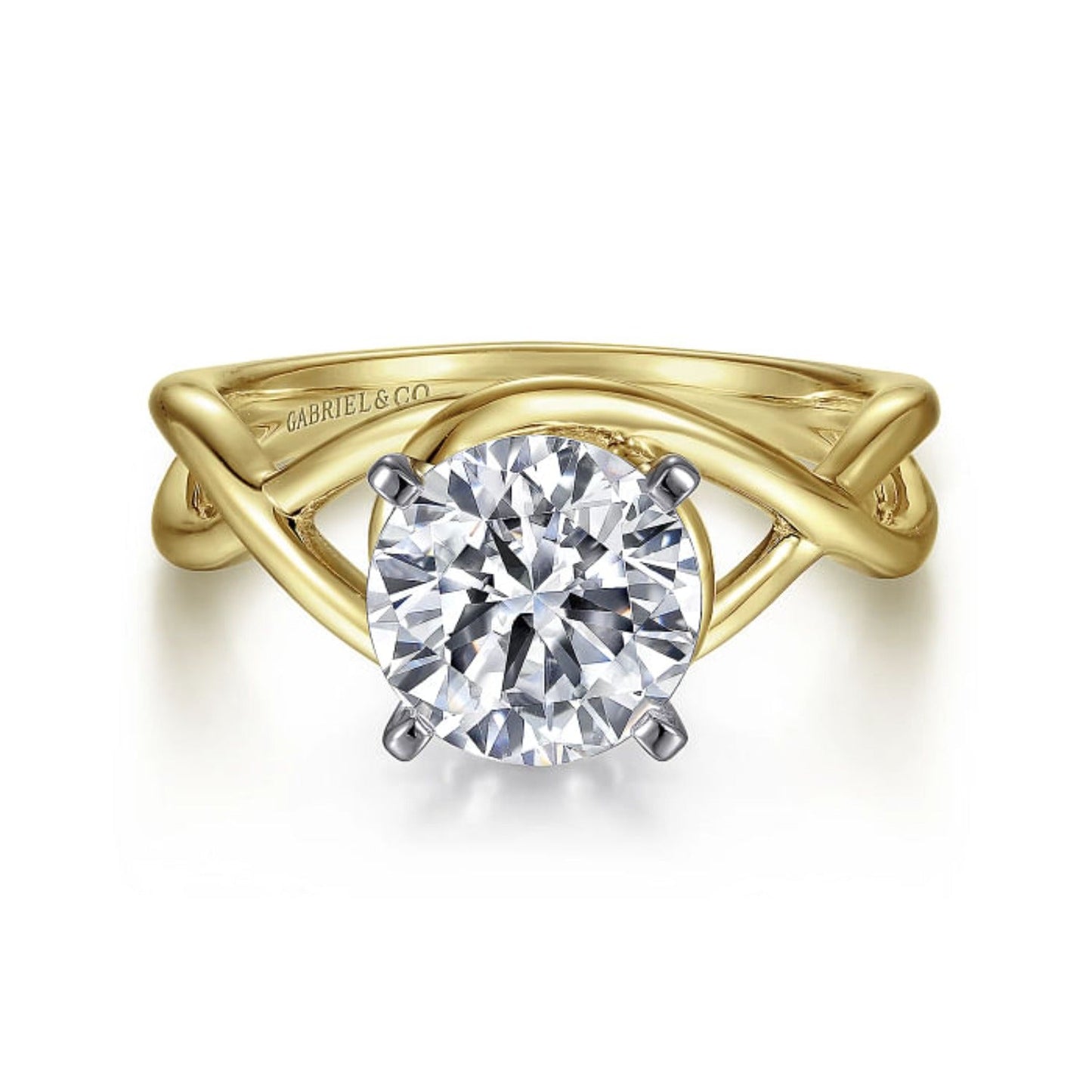 Gabriel & Co. "Celine" Bypass Twist Diamond Engagement Ring