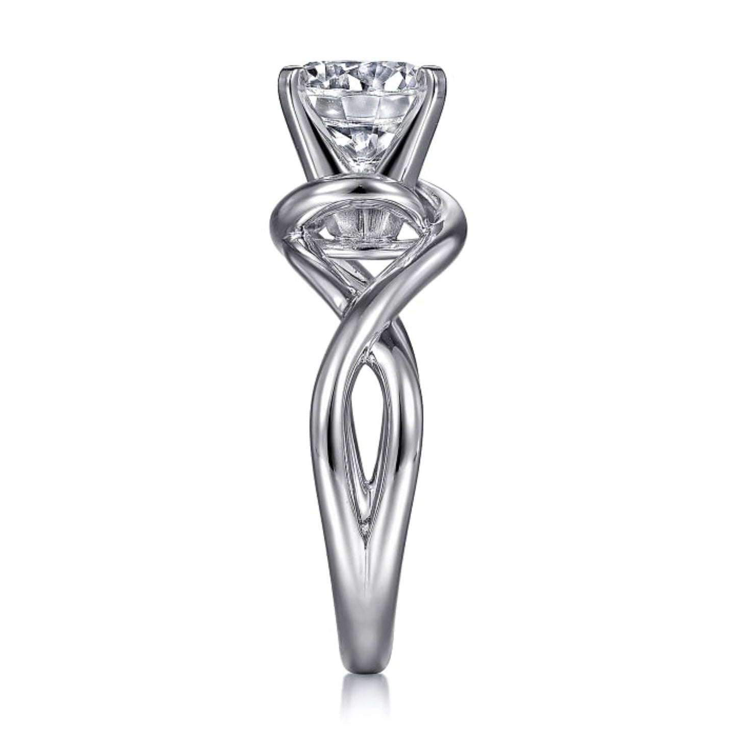 Gabriel & Co. "Celine" Bypass Twist Diamond Engagement Ring