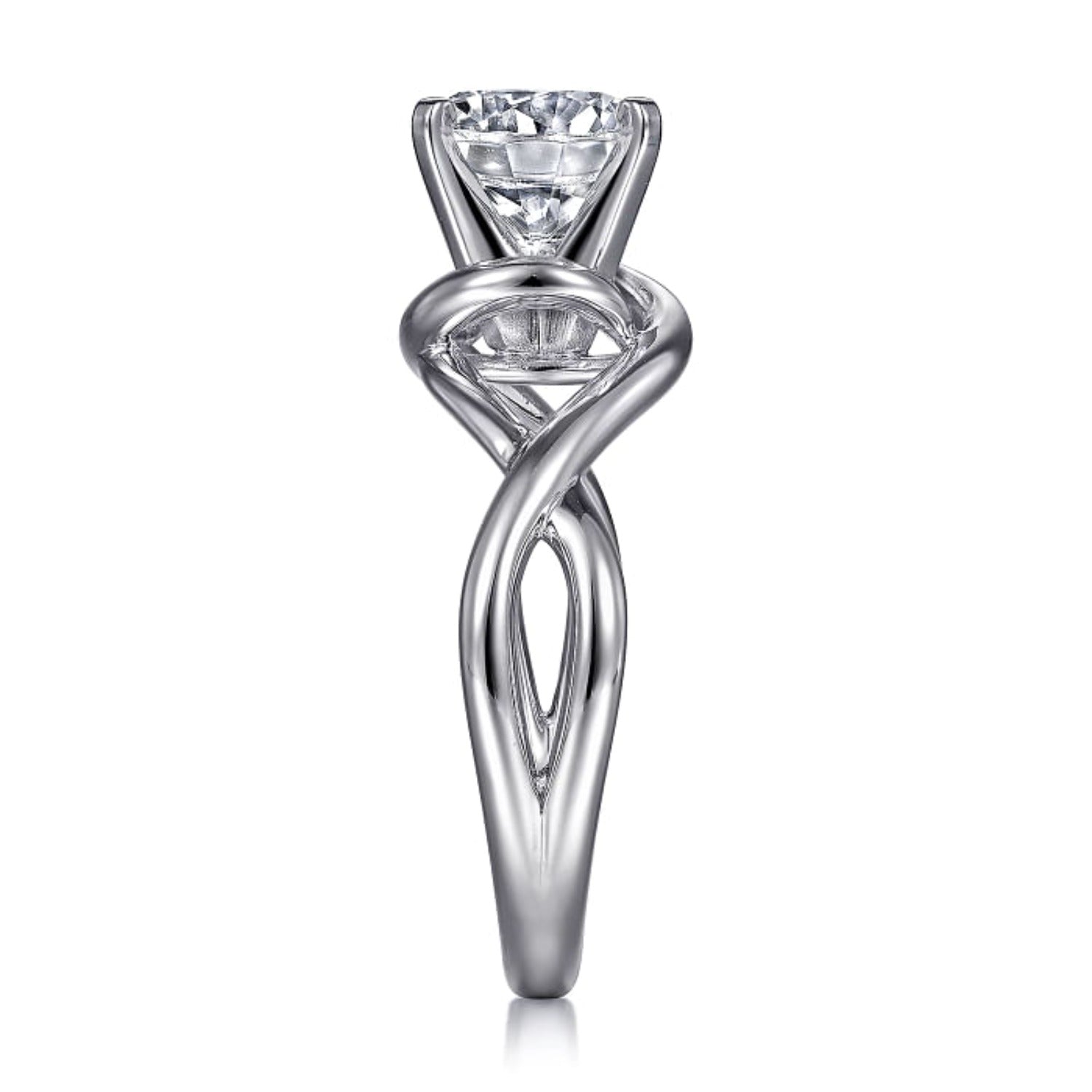 Gabriel & Co. "Celine" Bypass Twist Diamond Engagement Ring