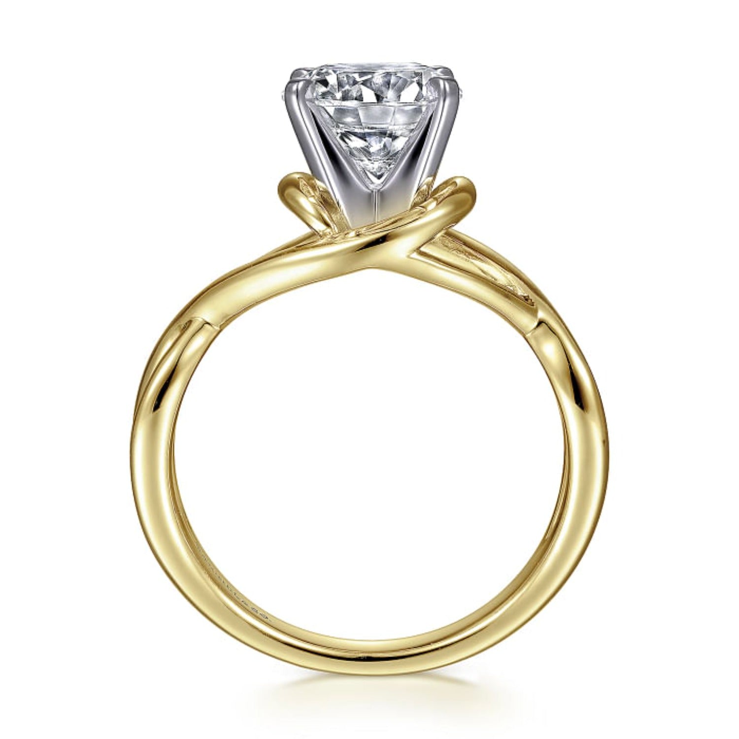 Gabriel & Co. "Celine" Bypass Twist Diamond Engagement Ring