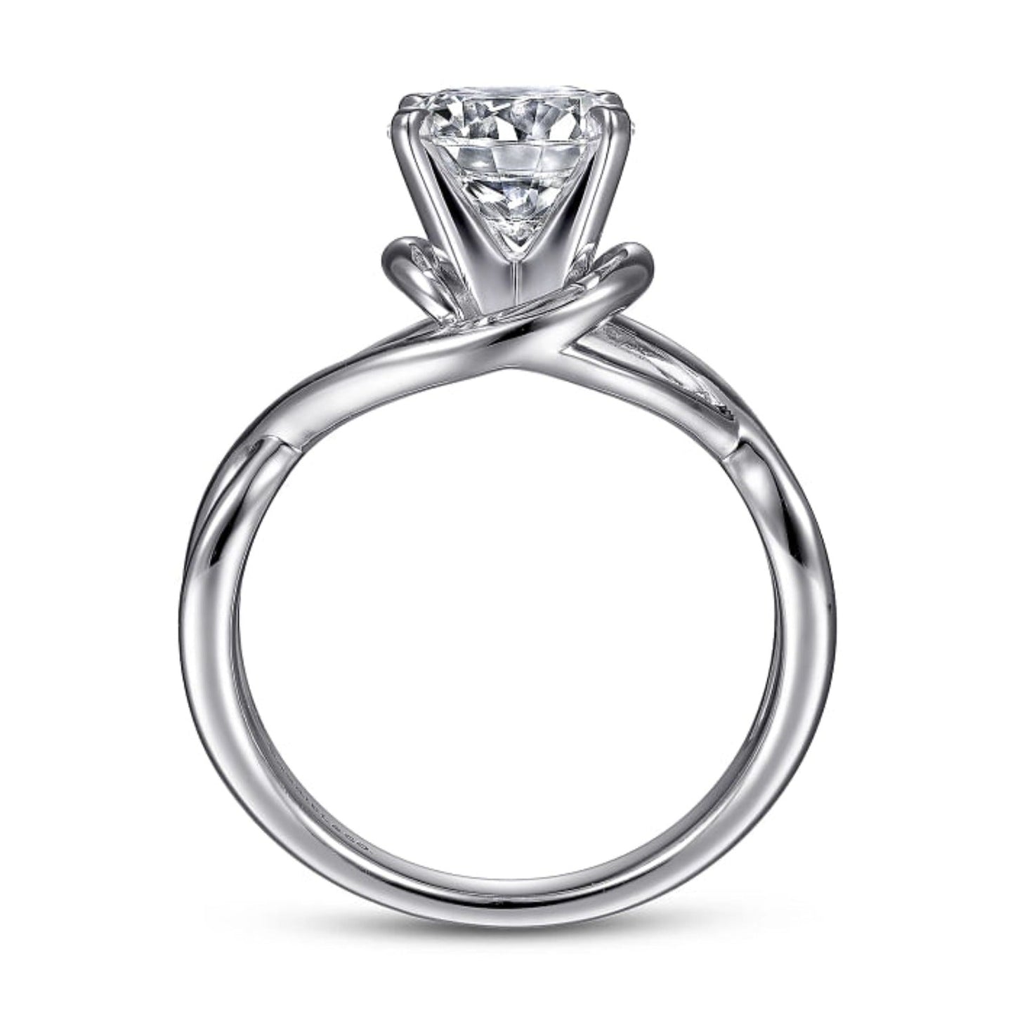 Gabriel & Co. "Celine" Bypass Twist Diamond Engagement Ring