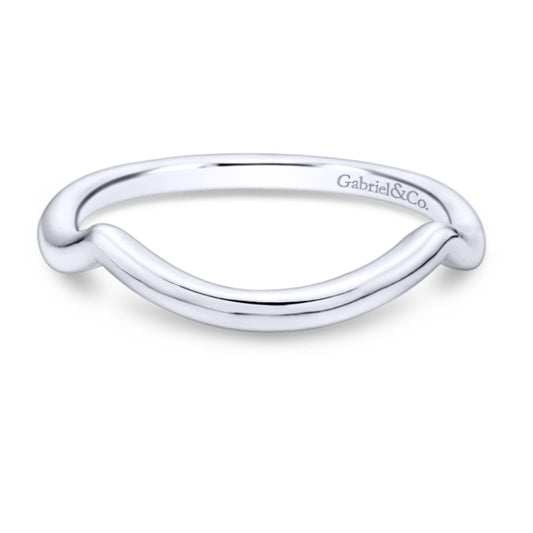 Gabriel & Co. "Celine" Curved High Polish Wedding Band