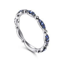 Load image into Gallery viewer, Gabriel &amp; Co. Cluster Sapphire and Bujukan Ball Stackable Ring
