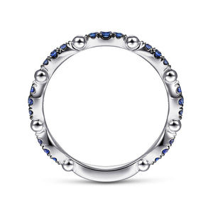 Gabriel & Co. Cluster Sapphire and Bujukan Ball Stackable Ring