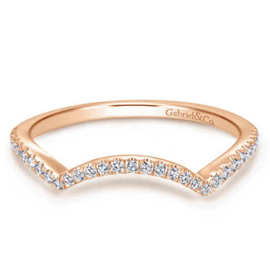 Gabriel & Co. "Courtney" Curved Diamond Wedding Band