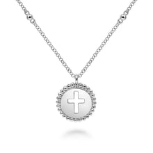 Load image into Gallery viewer, Gabriel &amp; Co. Cutout Cross Pendant with Bujukan Bead Frame
