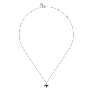 Gabriel & Co. Diamond and Sapphire Pendant Necklace