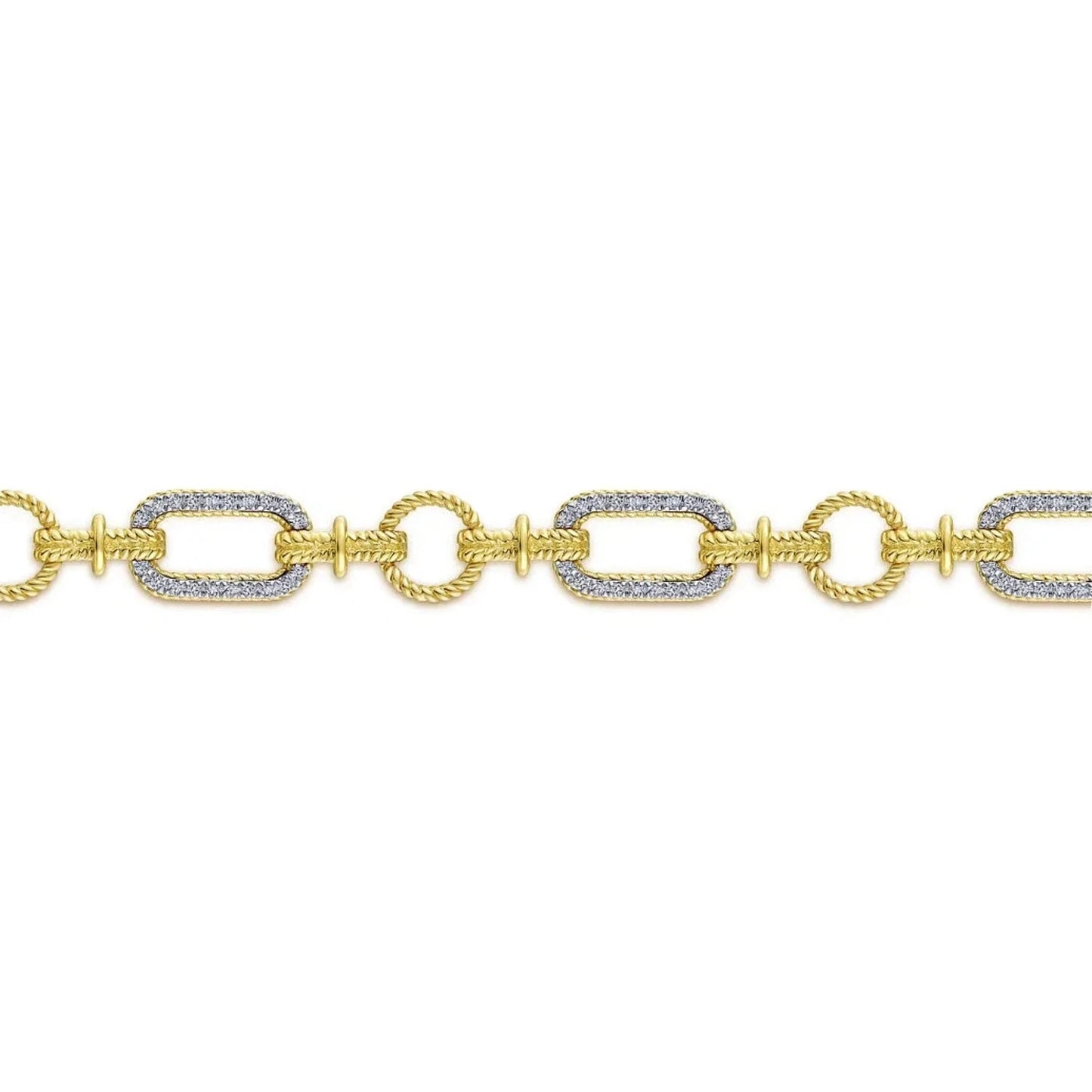 Gabriel & Co. Diamond Bracelet with Alternating Links