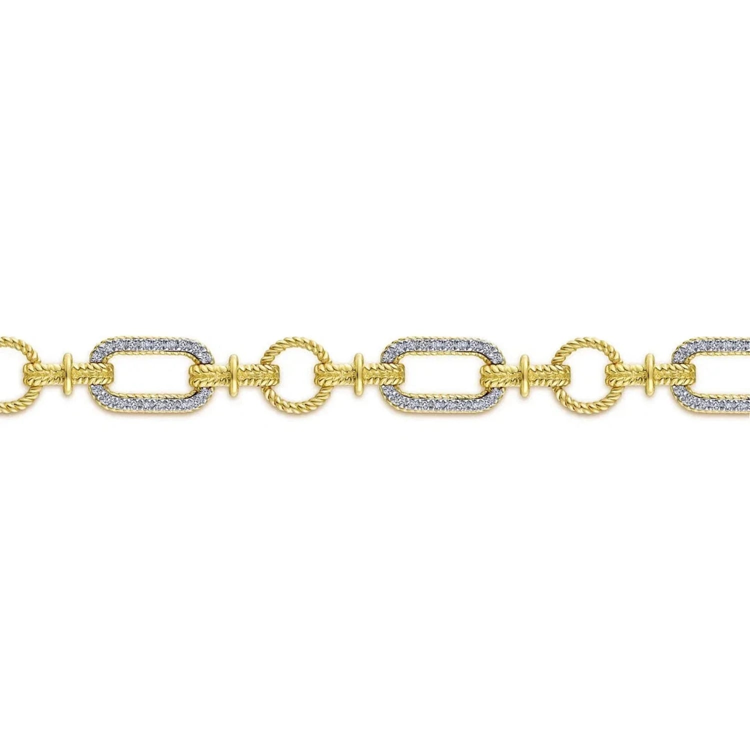 Gabriel & Co. Diamond Bracelet with Alternating Links