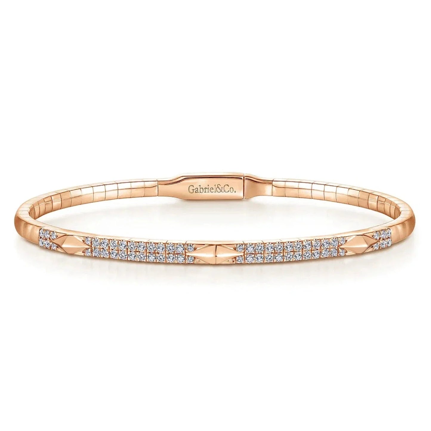 Gabriel & Co. Diamond Stations Bangle Bracelet