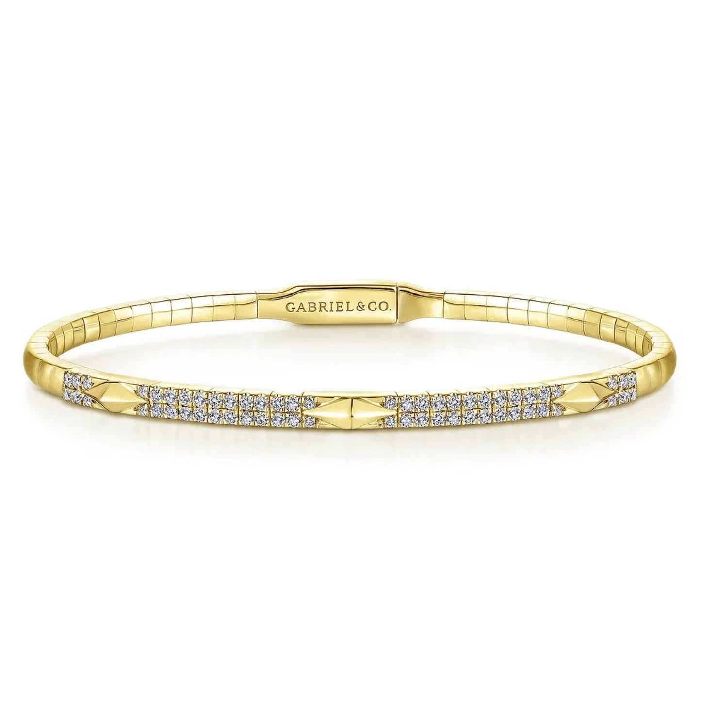 Gabriel & Co. Diamond Stations Bangle Bracelet