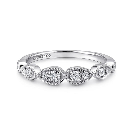 Gabriel & Co. "Garland" Diamond Wedding Band