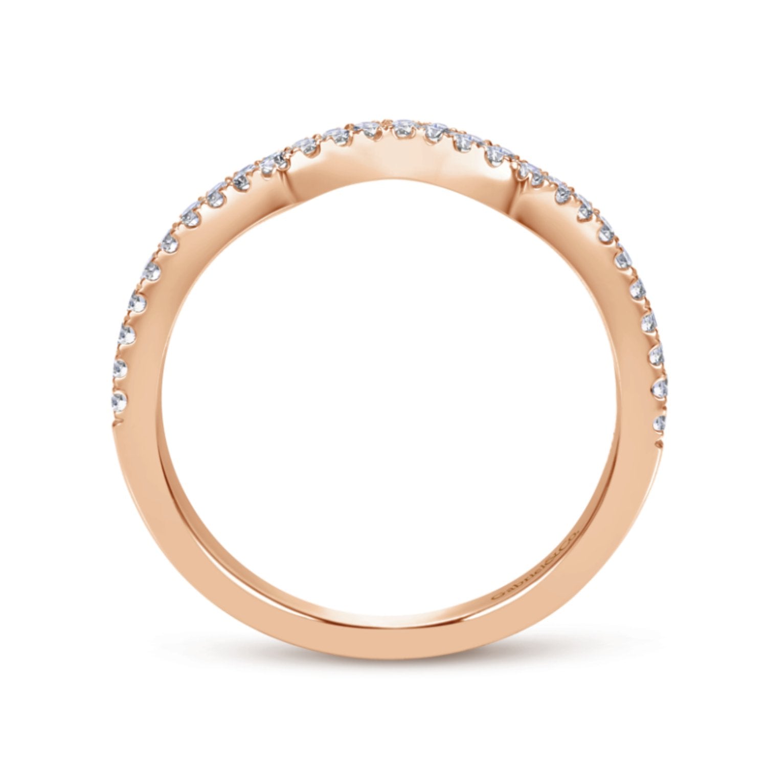 Gabriel & Co. "Gina" Curved Diamond Wedding Band