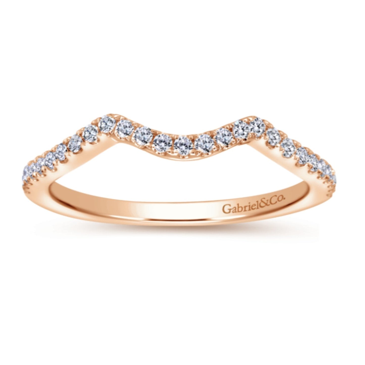 Gabriel & Co. "Gina" Curved Diamond Wedding Band