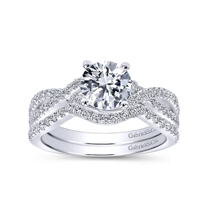 Gabriel & Co. "Gina" Curved Diamond Wedding Band