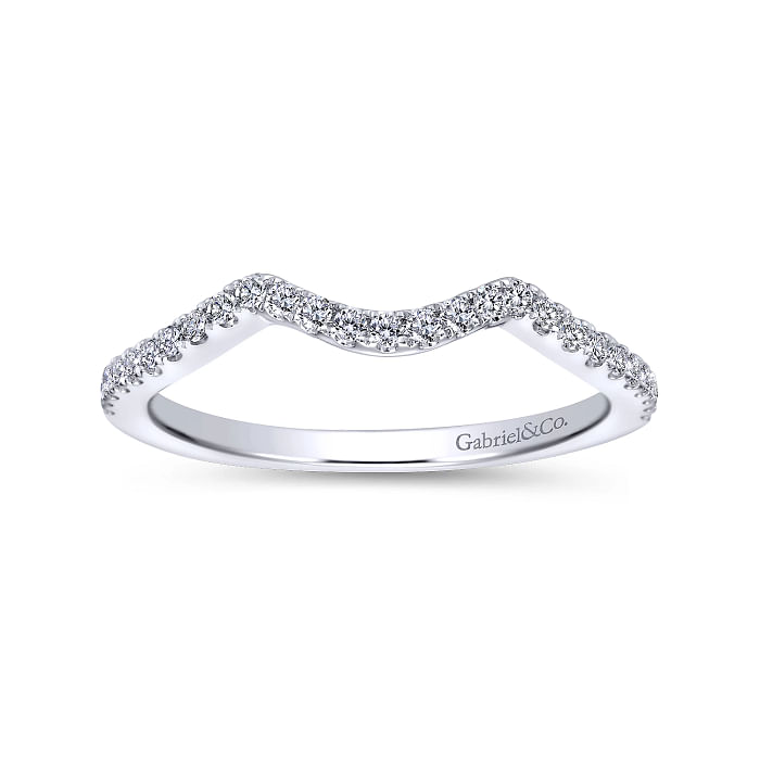 Gabriel & Co. "Gina" Curved Diamond Wedding Band