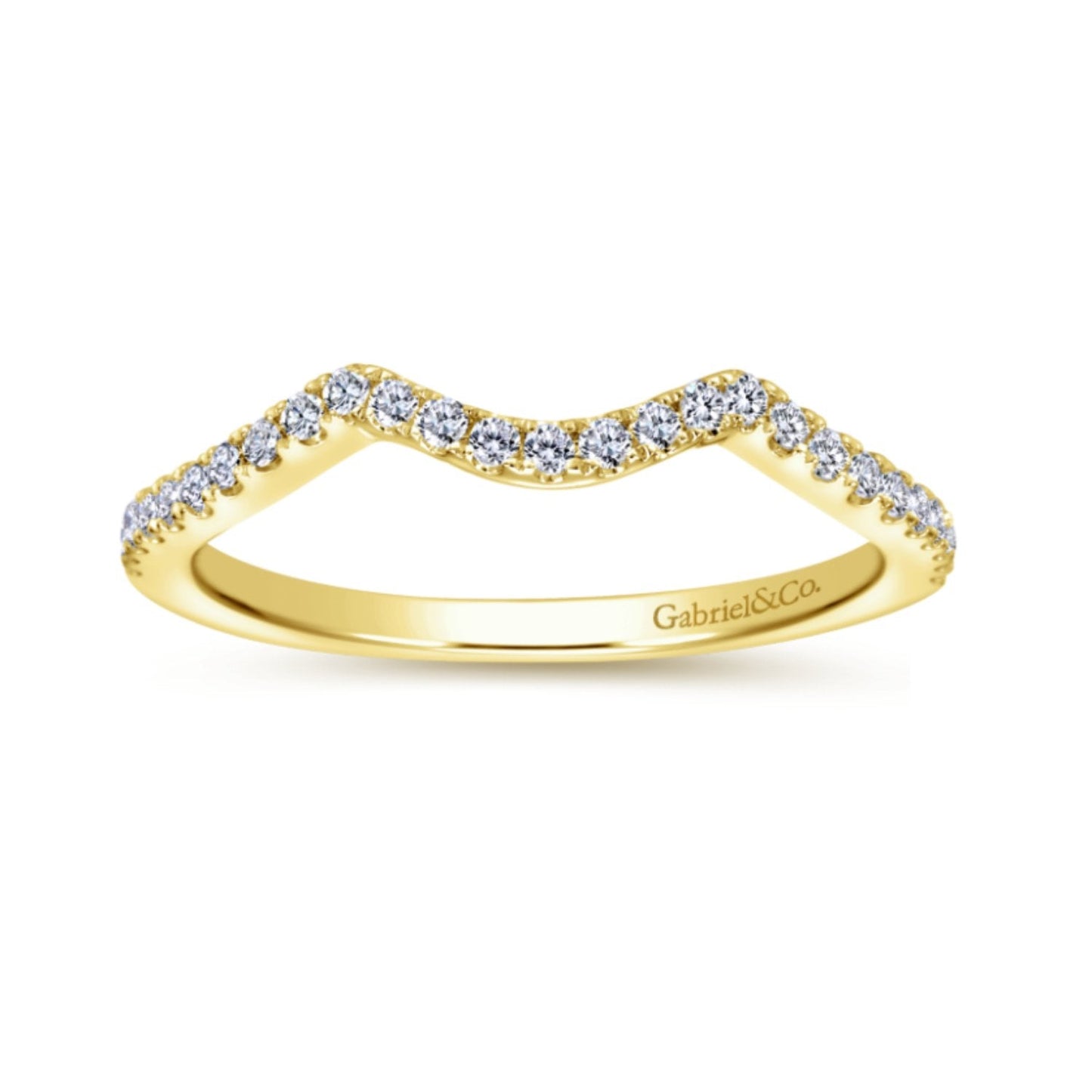 Gabriel & Co. "Gina" Curved Diamond Wedding Band